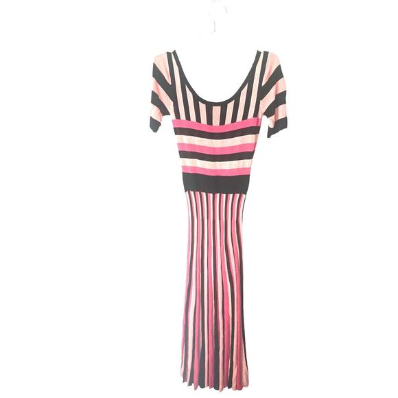 Temperley London Pink Striped Scoop necklin Isabella Knit Dress SZ S - Picture 3 of 15